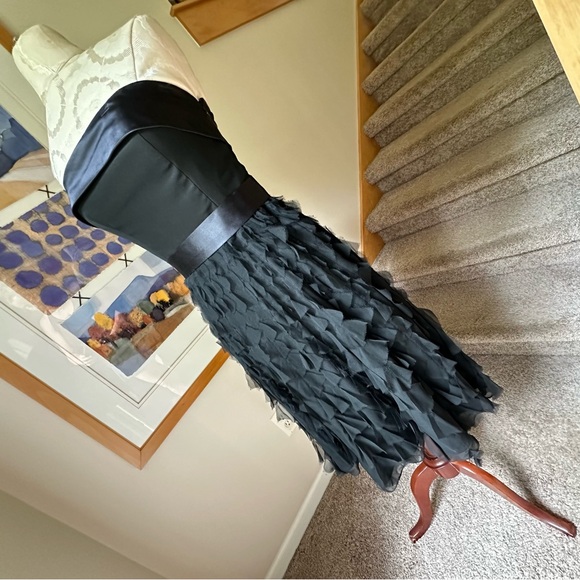 White House Black Market Dresses & Skirts - WHBM Dress - Cocktail Satin Ruffle Waterfall Strapless